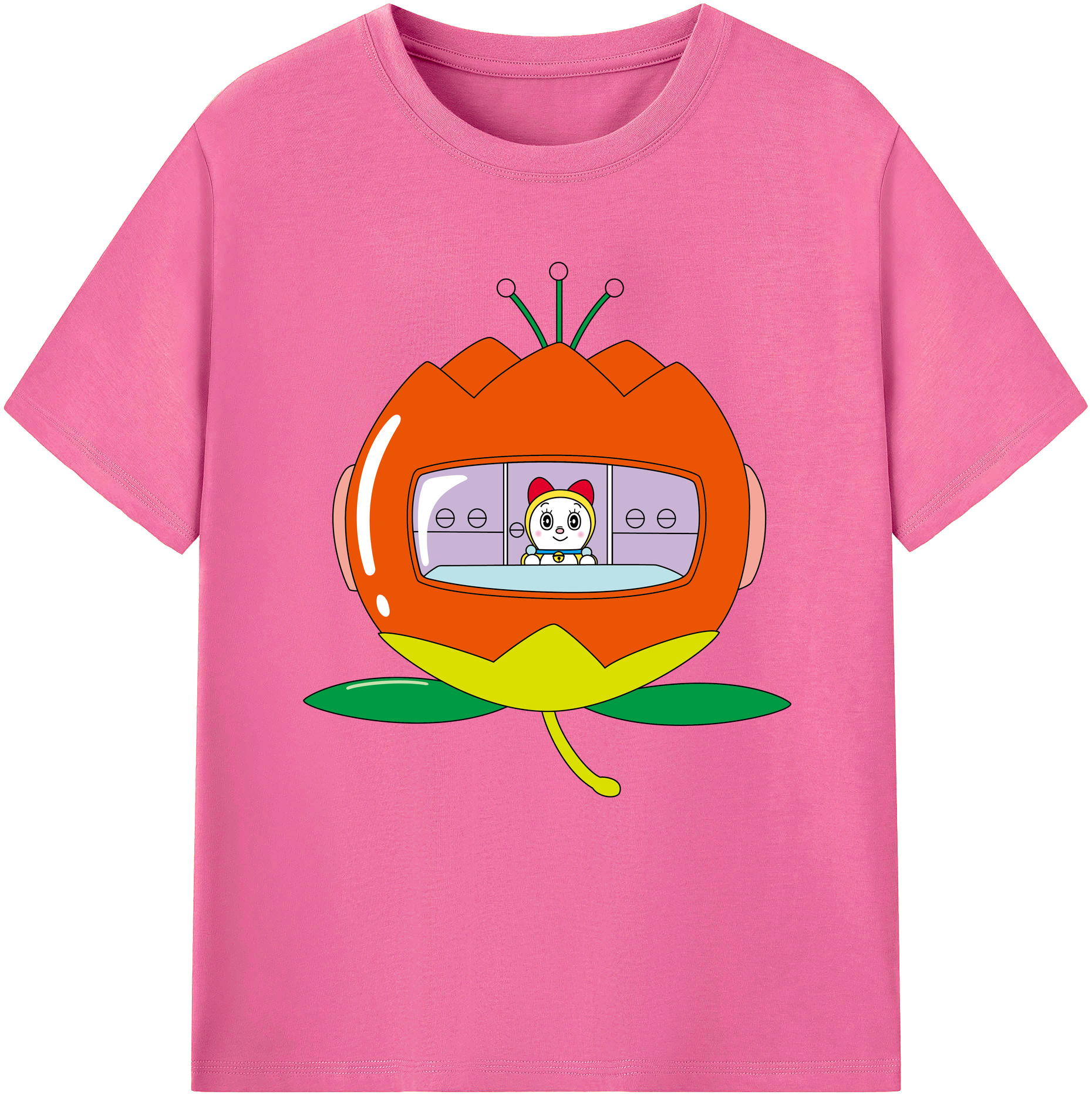 （画像用） ドラえもん ドラミ Doraemon Dorami レディースカジュアルプリントTシャツ（綿100％）